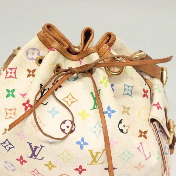 LOUIS VUITTON Monogram Multicolor Petit Noe Bag White M42229 LV Auth 127305 - Picture 11 of 14